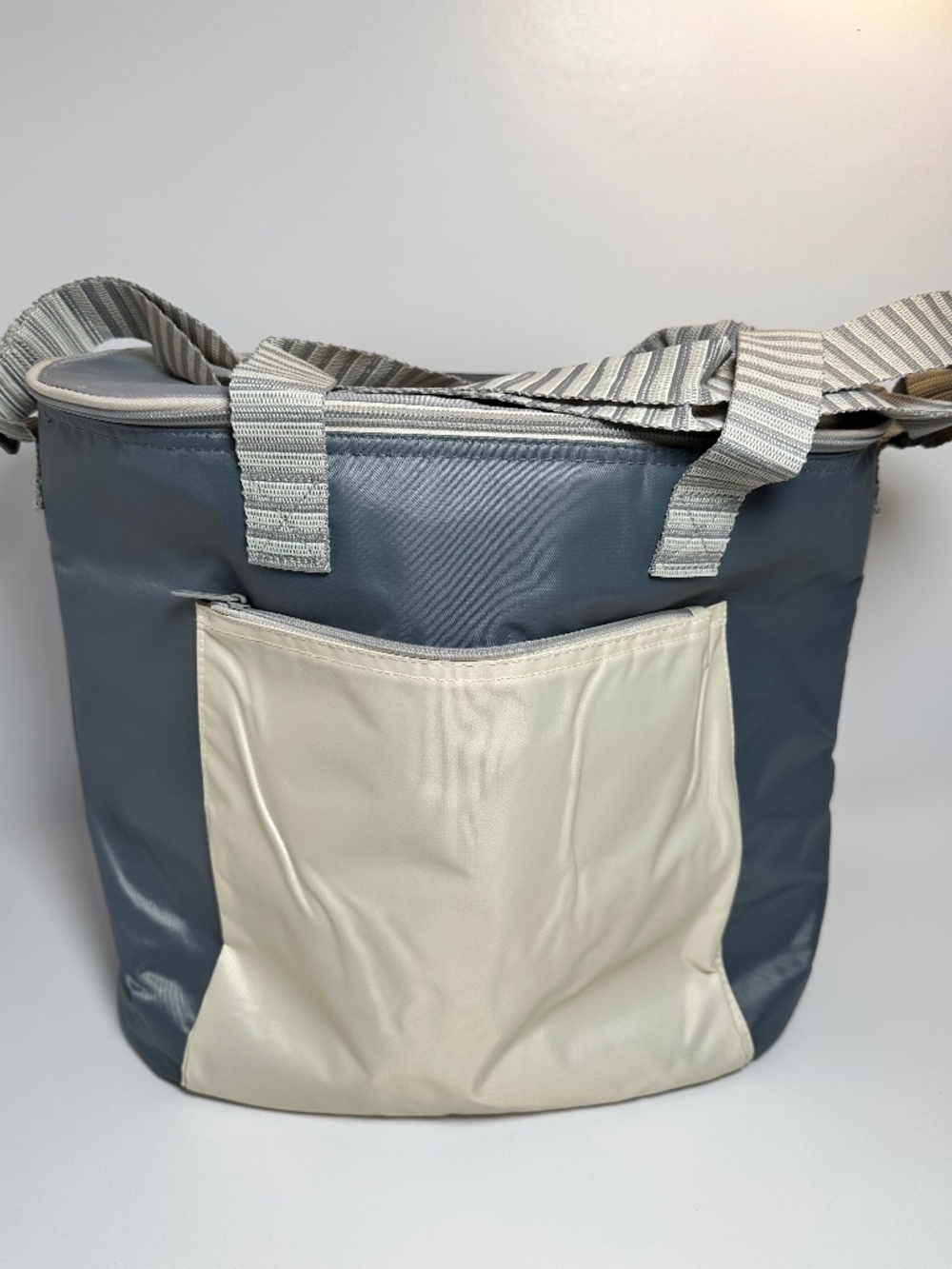 Thirty-One Round About Cooler Tote Grey Colorblock | Insulated Leak Lock Picnic